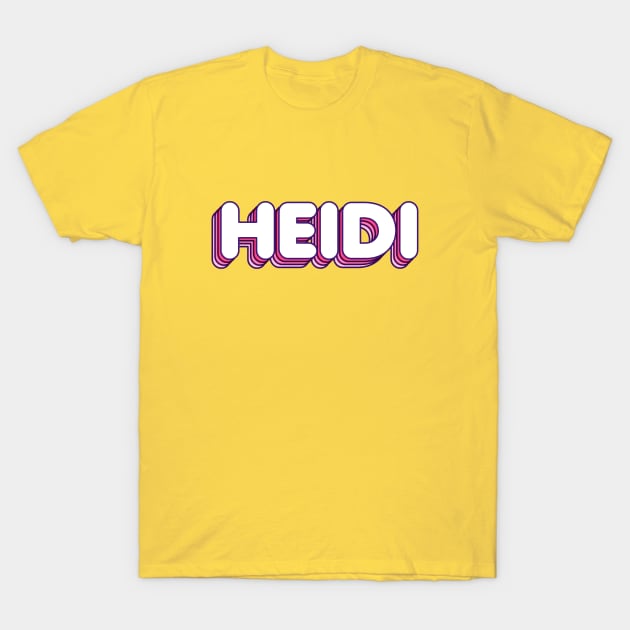 Pink Layers Heidi Name Label T-Shirt by KedaiComel